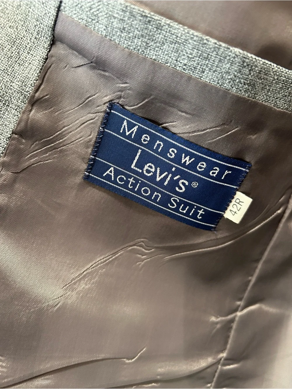 Vintage Levi’s gray Three-Piece Suit - action suit Blazer, Vest & Trousers